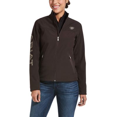 Ariat New Team - Softshell Jas Koffie Dames - 32528-418